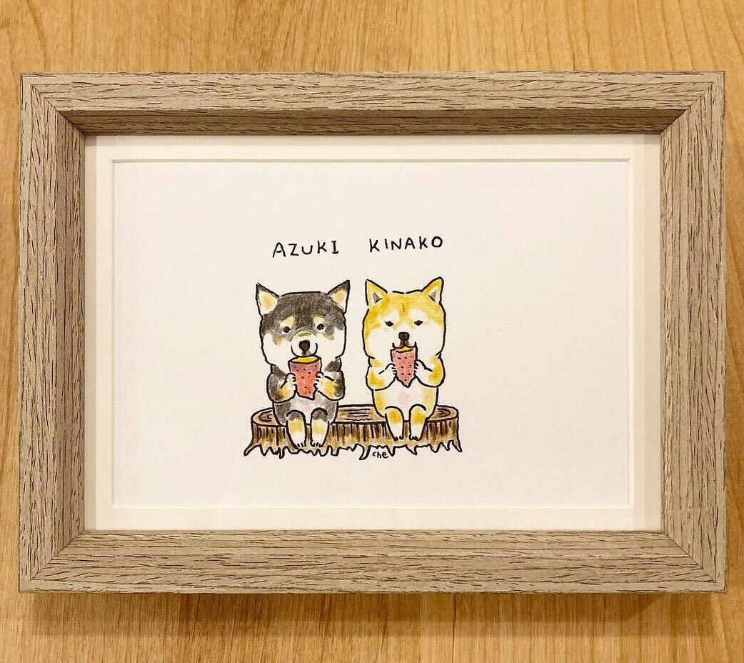 手書きの愛犬イラスト