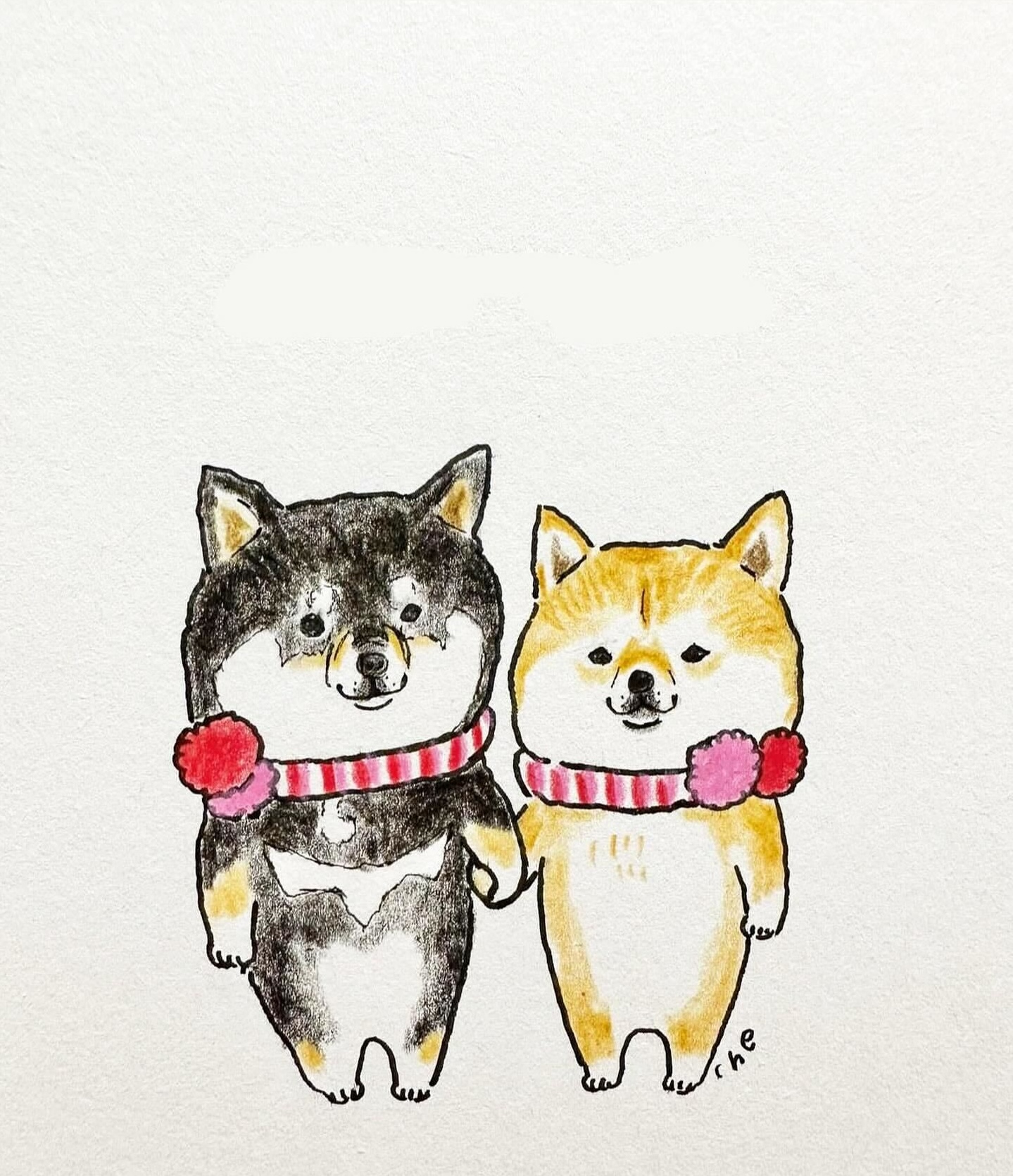 手描きの愛犬イラスト